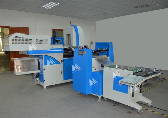 Tam otomatik sert kapaklı kitap kabı bir baskı ve kırpma istasyonu ile makine Maufung MF-FAC390