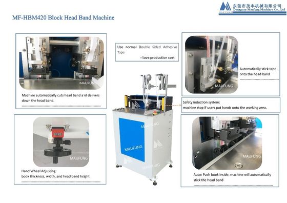 Semi-Automatic Book Block Head Band Machine 220V 1.5KW for Hard Cover Book Head Banding with 11pcs/minute Speed